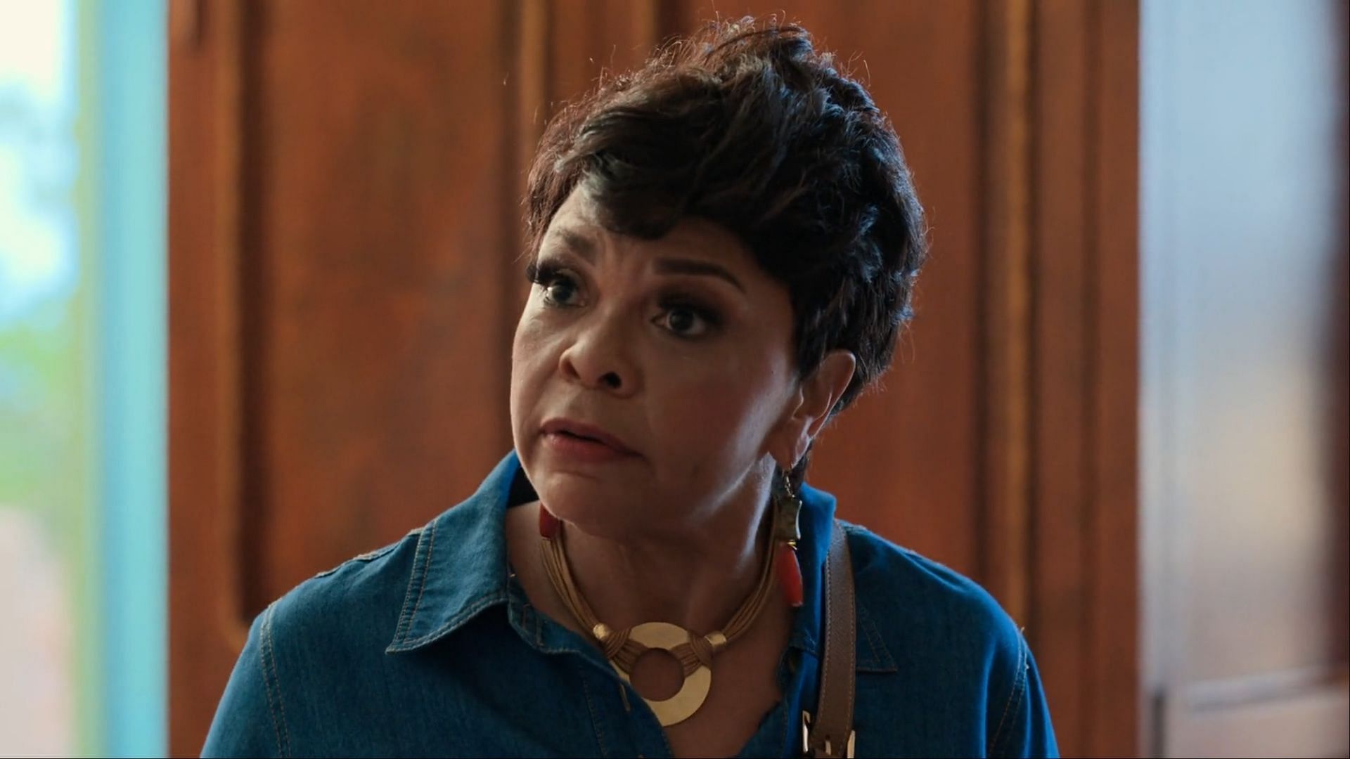 Cora Simmons brings calm to the madness in Madea's Destination Wedding (Image via Netflix)
